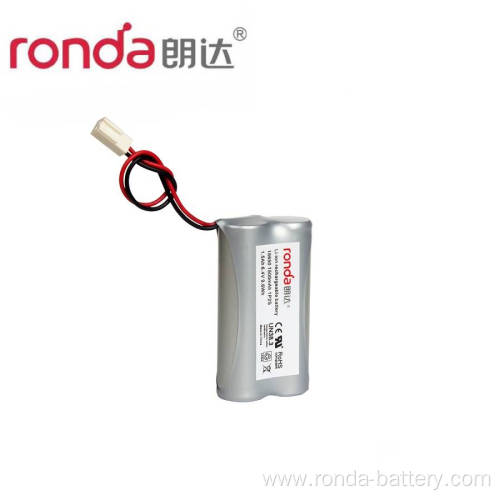 Emergency Light IFR18650 6.4V 1.5Ah 9.6Wh LiFePO4 Battery